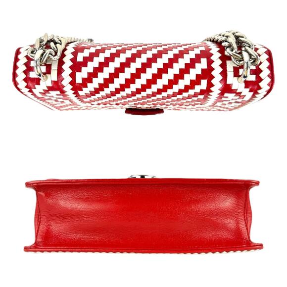 Prada Madras Leather Woven Crossbody Bag - Picture 6 of 10